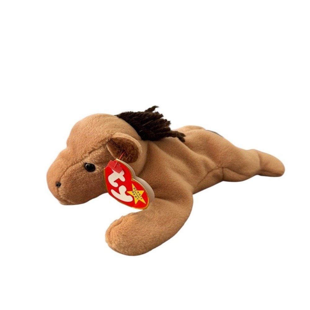 Ty Beanie RARE Derby Horse 1995 RETIRED PVC Pellets Star Course‎ Mane Style 4008